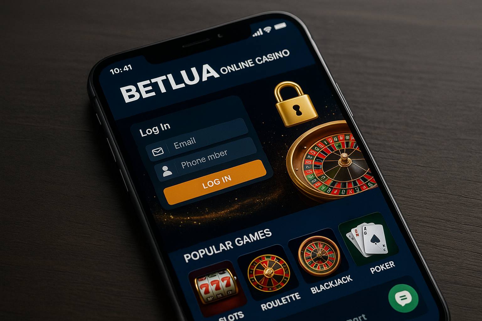 Login no Cassino BETLUA